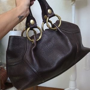 Vintage Kenneth Cole brown leather handbag